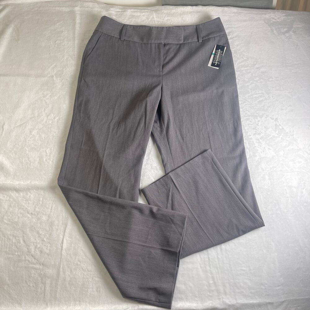 Rafaella Double Stretch Dress Pants Women 18 Gray Straight Leg NW